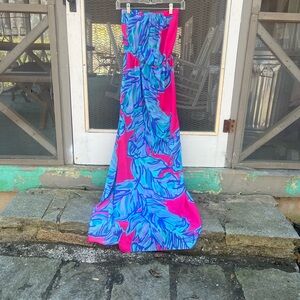 Lilly Pulitzer Pink and Blue Maxi Dress